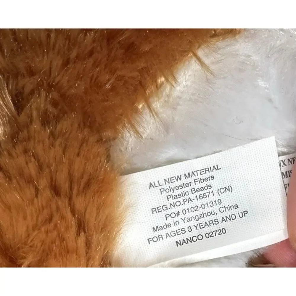 Plush Hamster Belly Buddies Brown Stuffed Animal 10”Nanco NEW